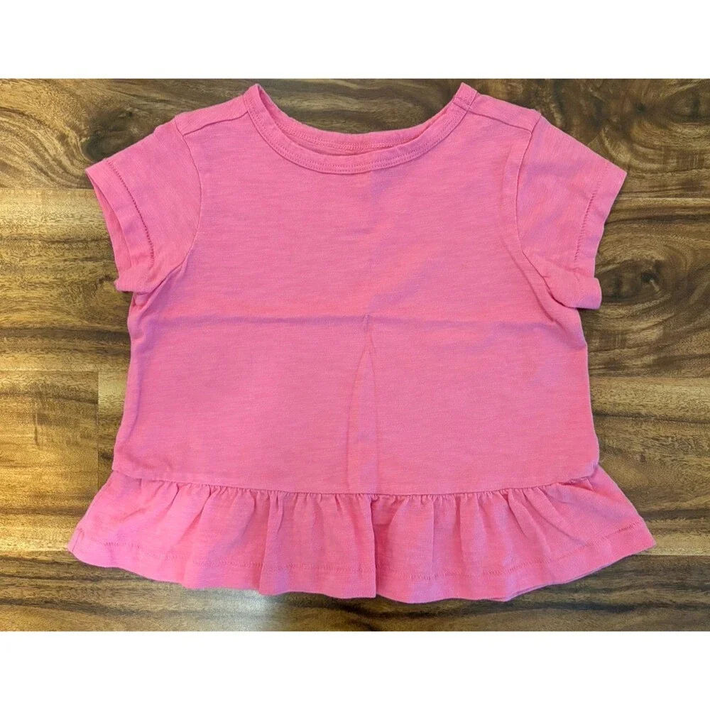 Two Primary Short Sleeve Swing Tees, Gumball (pink) and Lavender, Size 3T